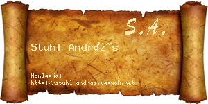 Stuhl András névjegykártya